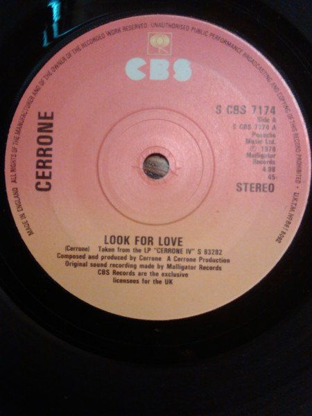 Vinyles: Cerrone: Look For Love 7" – D'occasion à Steinhausen par Vilivinili