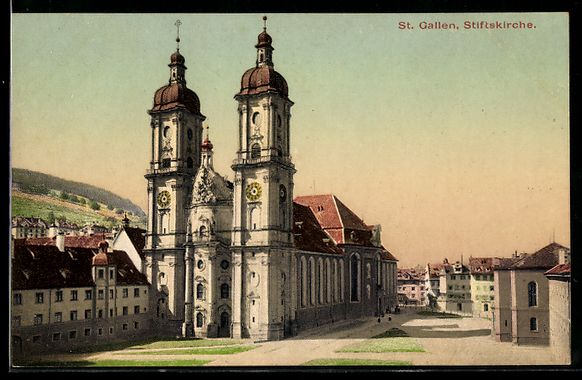 Ansichtskarten: AK St. Gallen, Stiftskirche – Gebraucht aus Berlin von bartko-reher