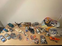 Playmobil Lot / Sammlung Spielzeug Polizei Boote Helikopter