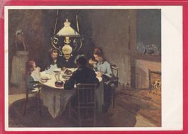 TUBERKULOSEEPENDE, CLAUDE MONET, ABENDESSEN BEI SISLEY