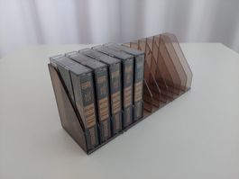 2 Stück 12er Audio-Kassetten-Ständer Weidmann, aus Acrylglas