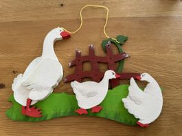 Aufhänger / Dekoration Gänsefamilie