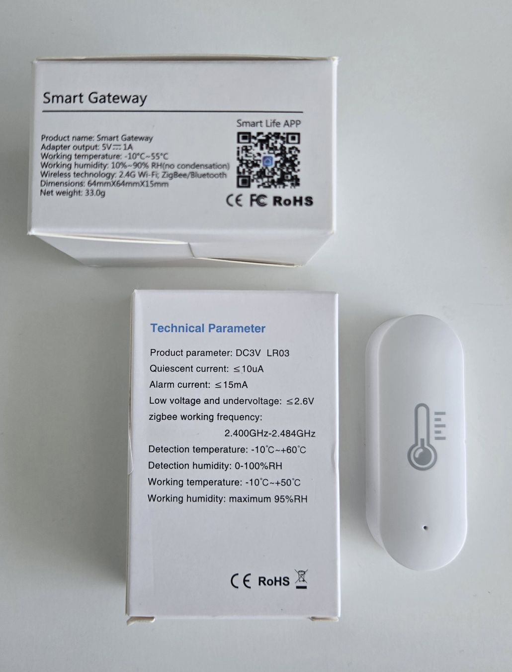 Steuerung: 1 Smart Home Set: Gateway & 5 Temp. Sensor Zigbee – Neu (gemäss Beschreibung) aus Sarmenstorf von Lunares_Mare 2