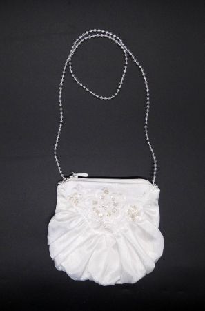 Kleine(r) Tasche/Beutel für die Braut, weiss, neuwertig