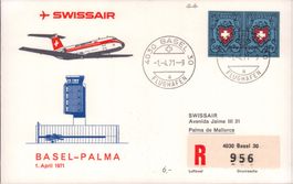 Briefe Erstflug Lot - Swissair - diverse Destinationen