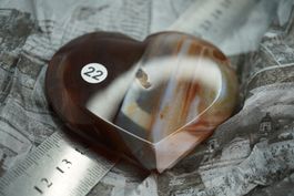Karneol  XL Herz mit Druse  80mm TOPSTONE