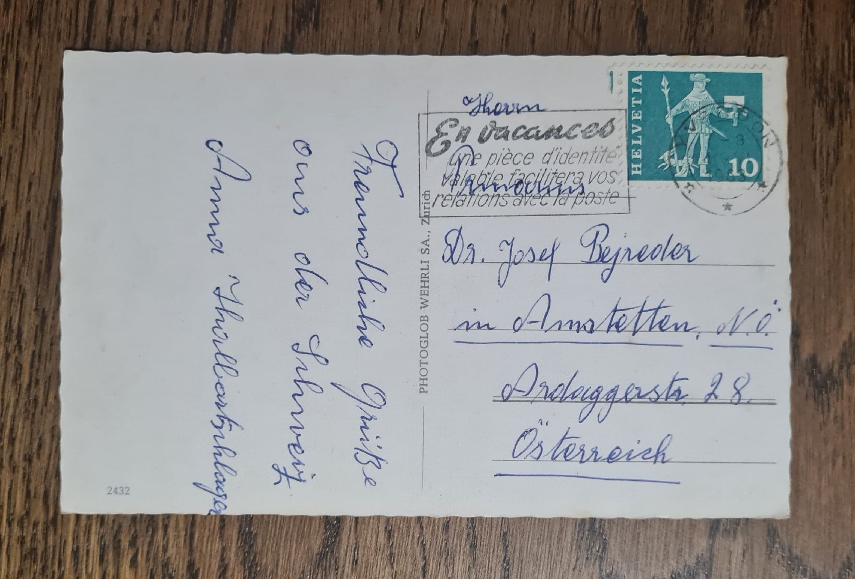 Cartoline postali: Vevey 60iger Jahre – Usato da Ebikon venduto da Donar50 1