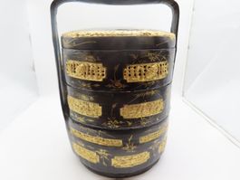 Antiker asiatischer Korb Bakul Siah