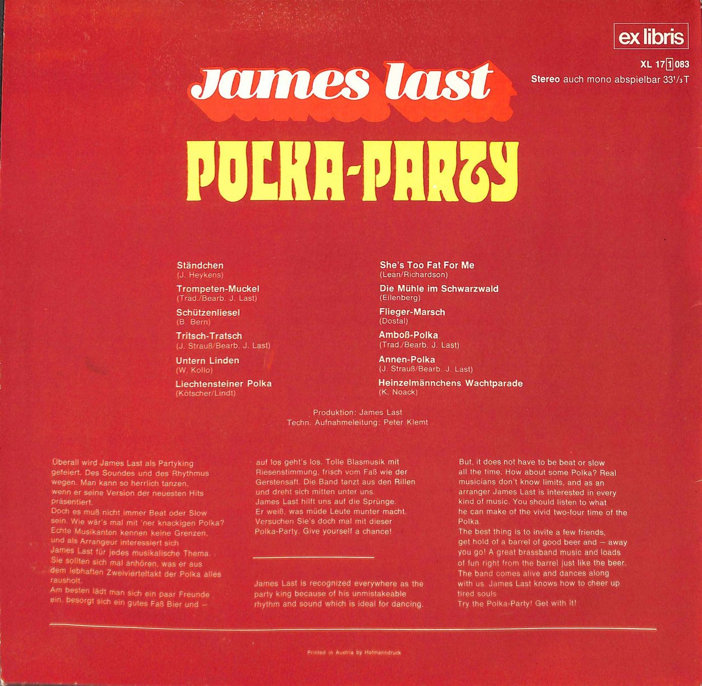 Dischi in vinile: LP James Last - Polka-Party – Usato da Trimmis venduto da Beax72 1