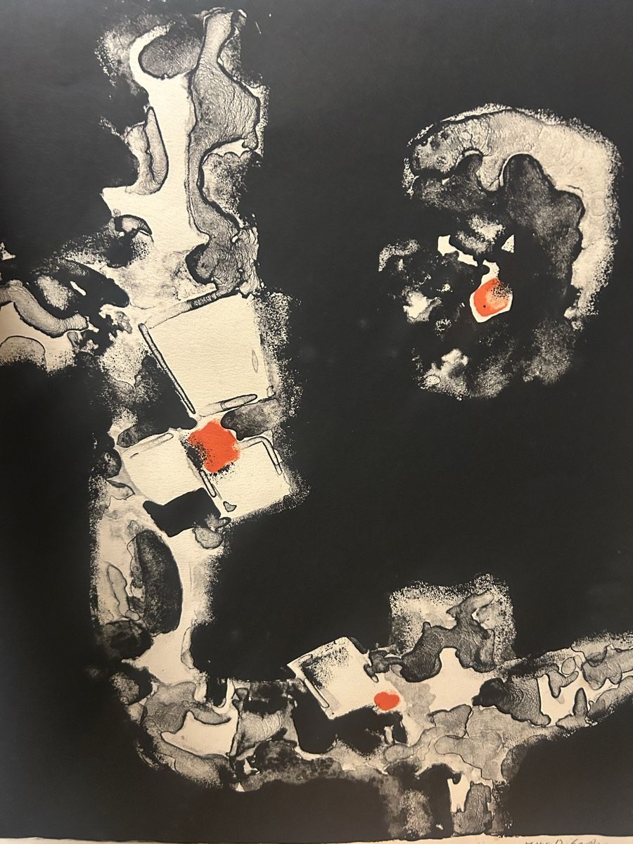 Grafica & Litografie: Original Litho "Abstrakte Komposition III", Jun Dobashi – Usato da Glarus venduto da KunstWerkEr-LS87 5