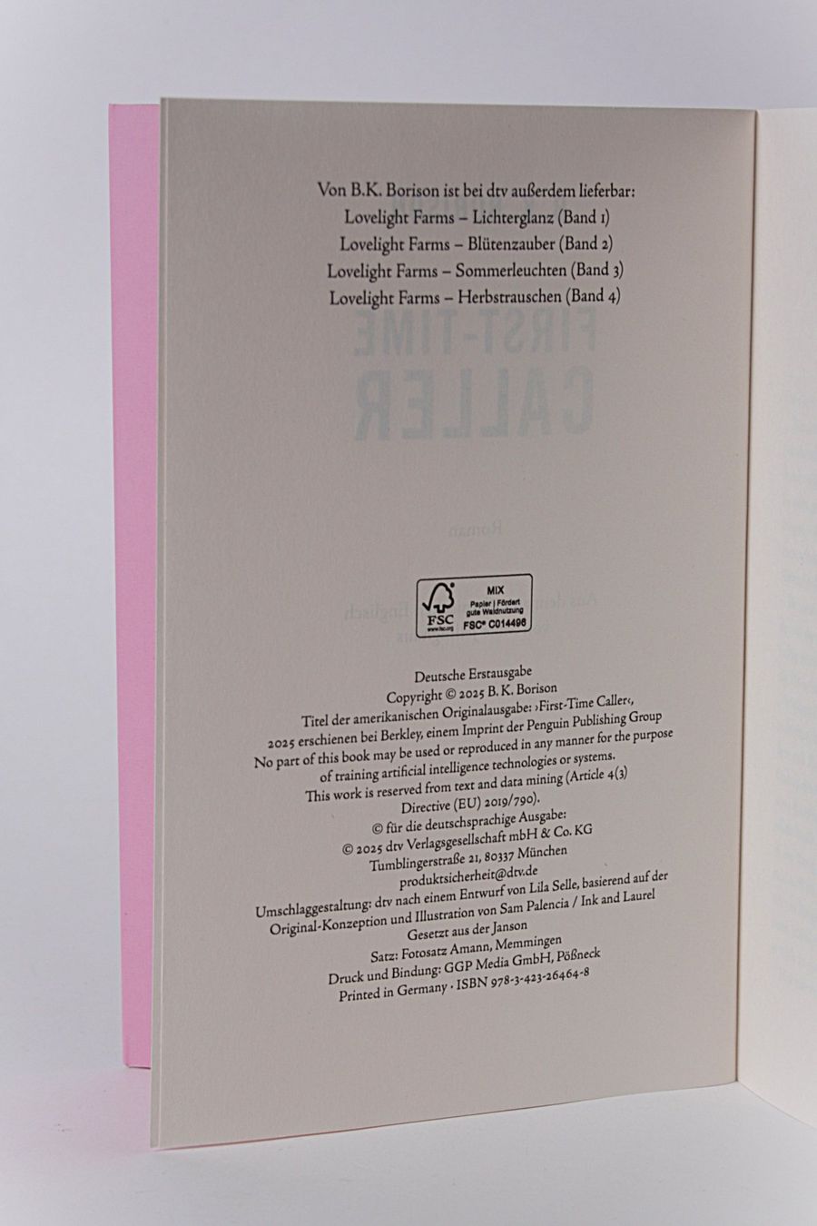 Livres: Buch "First-Time Caller" von B.K.Borison – D'occasion à Zollikofen par Restwert_Zollikofen 4