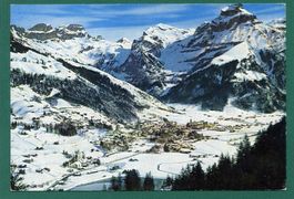 Engelberg mit Hahnen, Feldpost gelaufen, ca. 1968