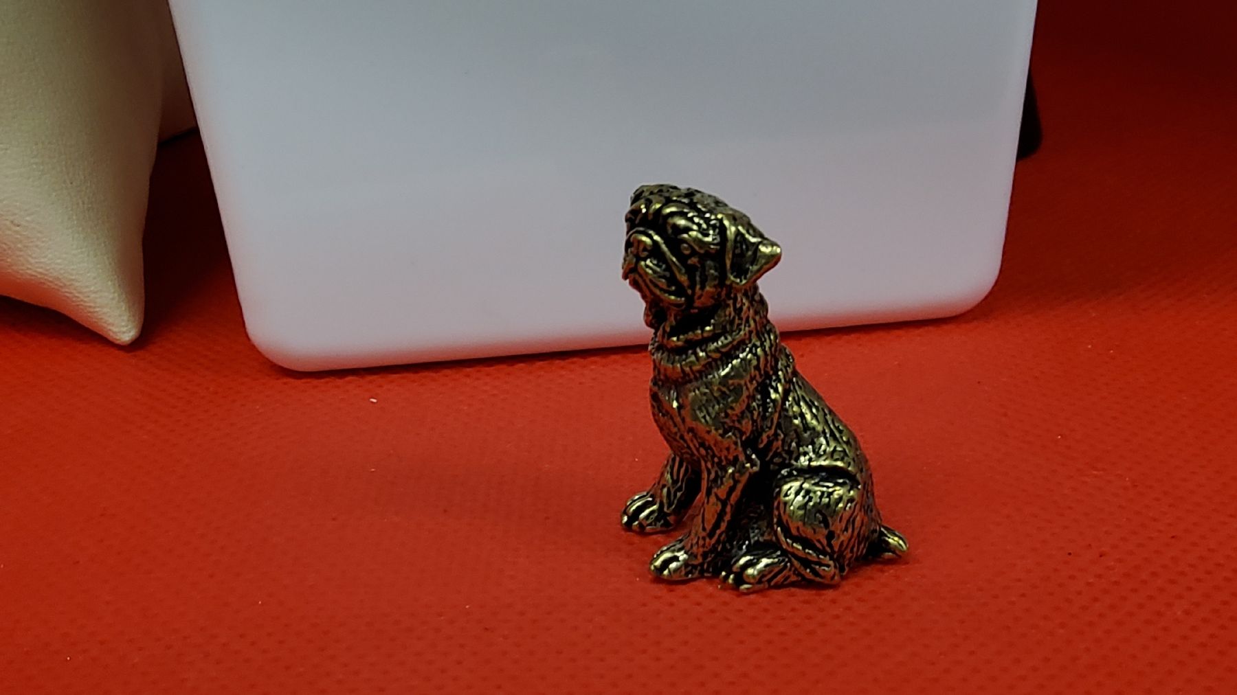 Statuette: Antike Bronze Figur, Mops, süss, tolles Geschenk, – Nuovo (secondo la descrizione) da Herisau venduto da Nluanalucas 1