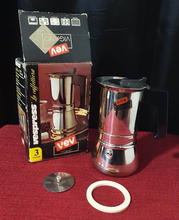Vev Vigano Inox Espresso Maker 3 Tassen Kaufen auf Ricardo