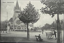 BASEL Steinenring - Tram - Verkäufer J. Thöni Seiler