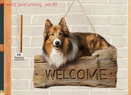 2-D DEKOSCHILD, HOLZ *COLLIE, WELCOME*  NEU