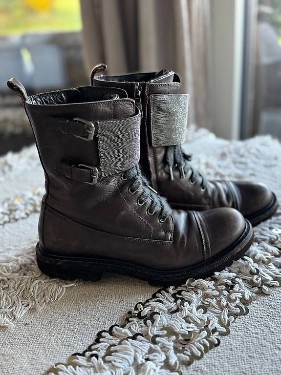 Brunello Cucinelli Scarpe da donna: Brunello Cucinelli Combat Boots, Gr. 40 – Usato da meggen venduto da Njamiro 2