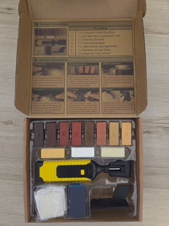 Parkett Reparatur Wachs