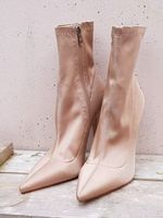 39 - Grösse, Textilstretch High Heels Stiefeletten