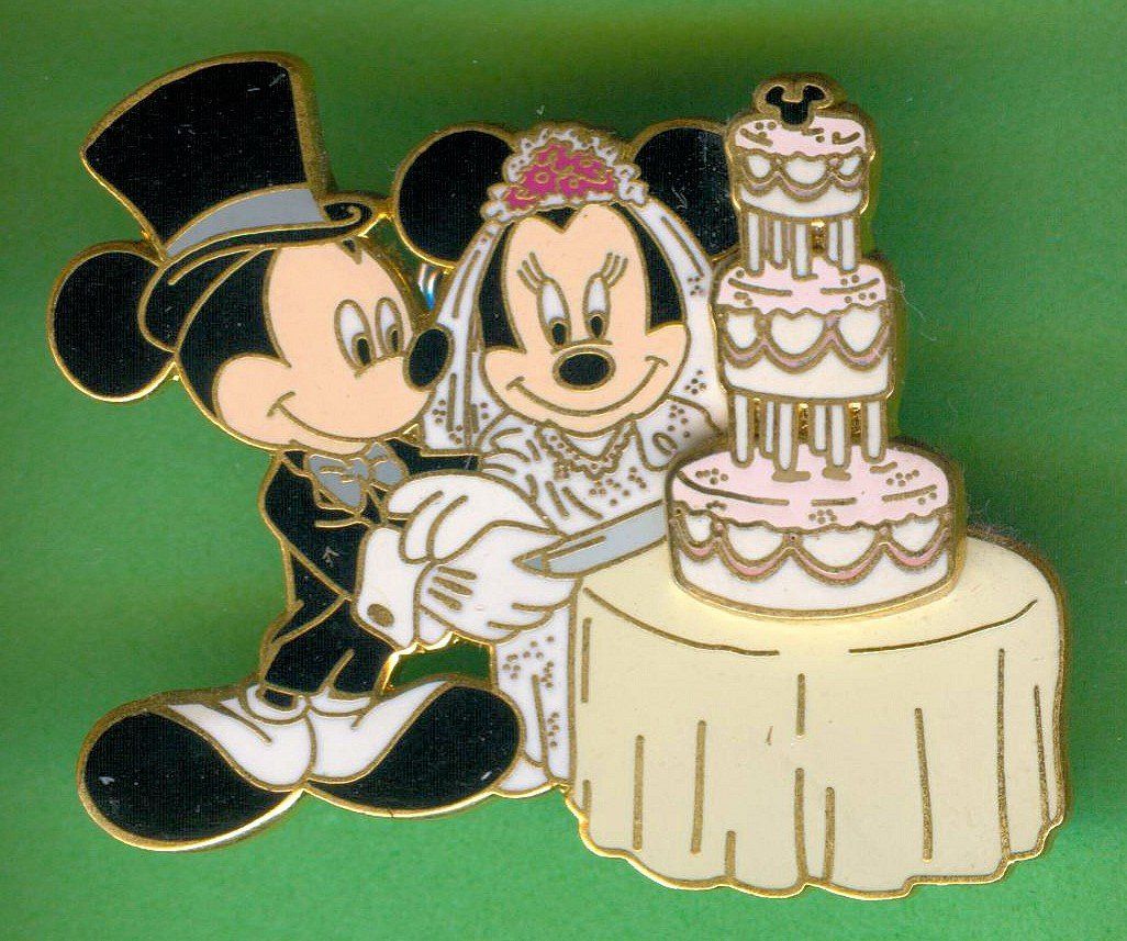 Disney Plaketten & Abzeichen: Disney   MICKEY & MINNI  Hochzeitstorte  – Gebraucht aus Winterthur von Sammleroase