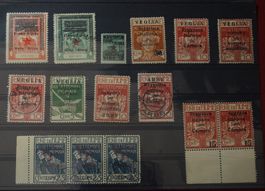 Briefmarken Sammlung Fiume 1919 Konvolut verschiedene Werte