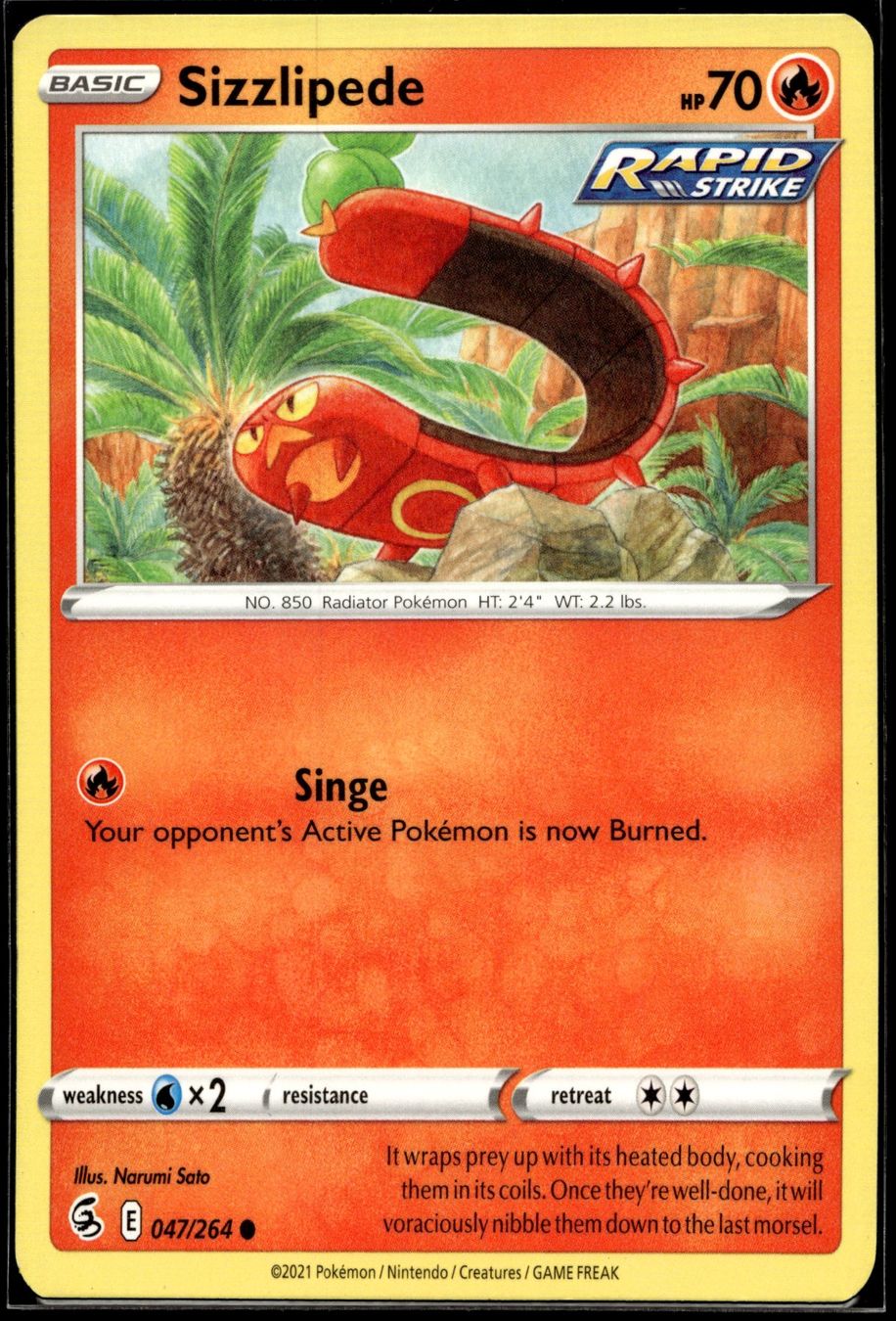 Pokémon Sammelbilder & Trading cards: Sizzlipede (FST EN 047/264) – Gebraucht aus Affoltern am Albis von Chiesa_5