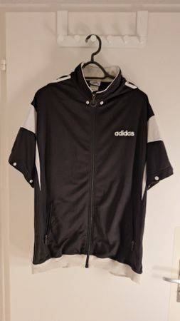 Vintage Adidas short sleeve Track Mens Black