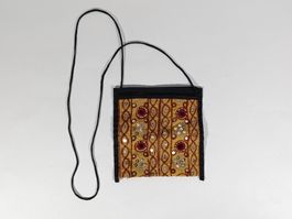 Sac à bandoulière brun café avec fermeture éclair 18.5 cm