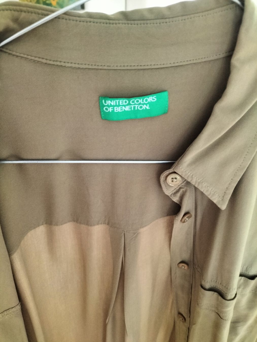 Benetton Camicette: Benetton Bluse Gr. L, Olivegrün – Usato da Pfäffikon ZH venduto da e13_x2n5 4