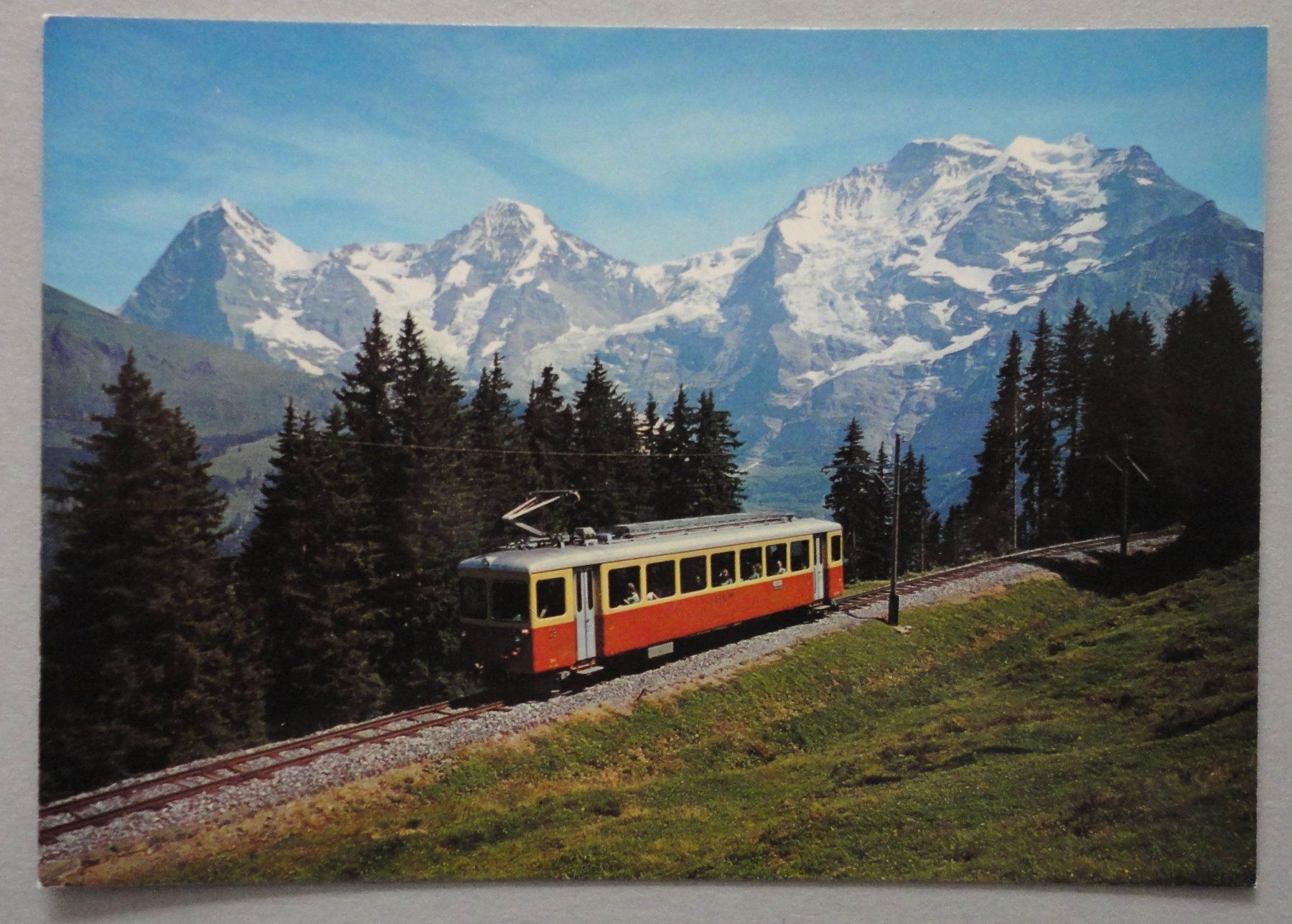 Ansichtskarten: Bahn Grütschalp-Mürren – Gebraucht aus Fétigny von