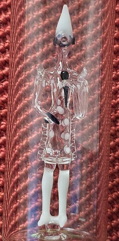 Altro: Glasflasche mit Pierrot Figur – Usato da Riehen venduto da harald13 1
