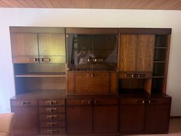 Wohnwand Eiche Massiv Holz Vintage guter Zustand