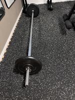 Langhantel mit Scheiben (Bumper Plates) guter Zustand