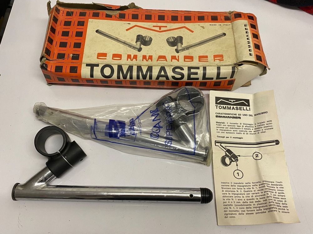 Guidon Universel Tommaselli Pour Deux Roues 0234.31.60.04 Chromé Neuf France