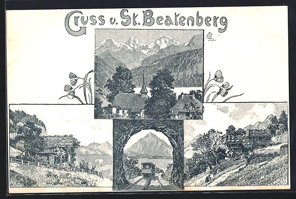 Cartoline postali: St. Beatenberg, verschiedene Ansichten,  – Usato da Berlin venduto da bartko-reher