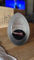 Briefbeschwerer Glaskunst Eiförmig Danke Mama Steht Graviert