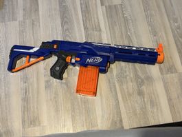 Nerf Blaster Retaliator blau orange gebrauchter Zustand