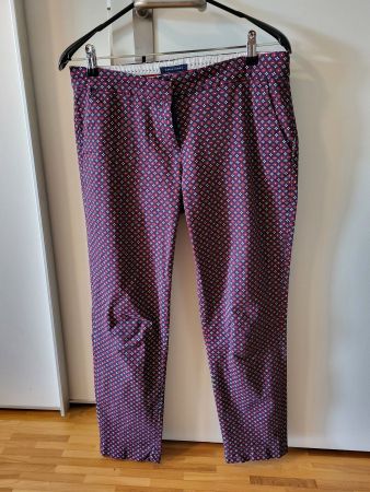 Tommy Hilfiger Hose Gr.6 (ca. EU Gr. 38) Rot-blau gemustert
