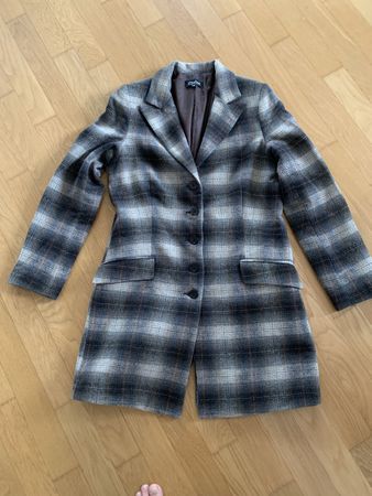 Mantel Nulu New Look kariert Wolle Grösse 40 kariert