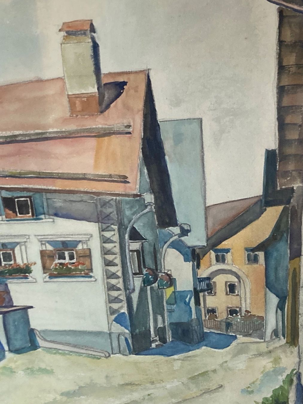 Gemälde: WIDMER Max Aquarell, monogrammiert – Gebraucht aus Bern von Jwpm66 1