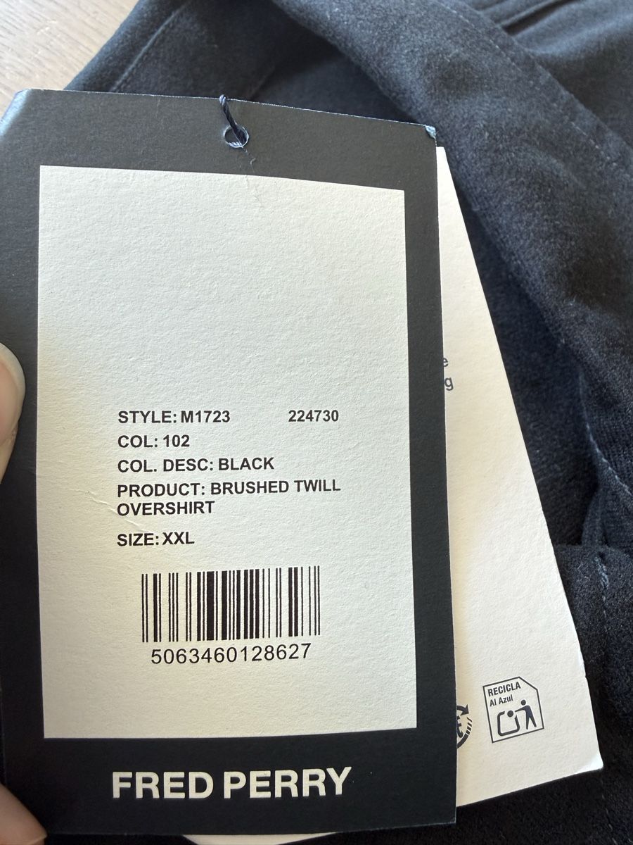 Fred Perry Camicie: Fred Perry Brushed Twill Overshirt XXL – Nuovo e nell'imballaggio originale da Bern venduto da wit_9rjw 2