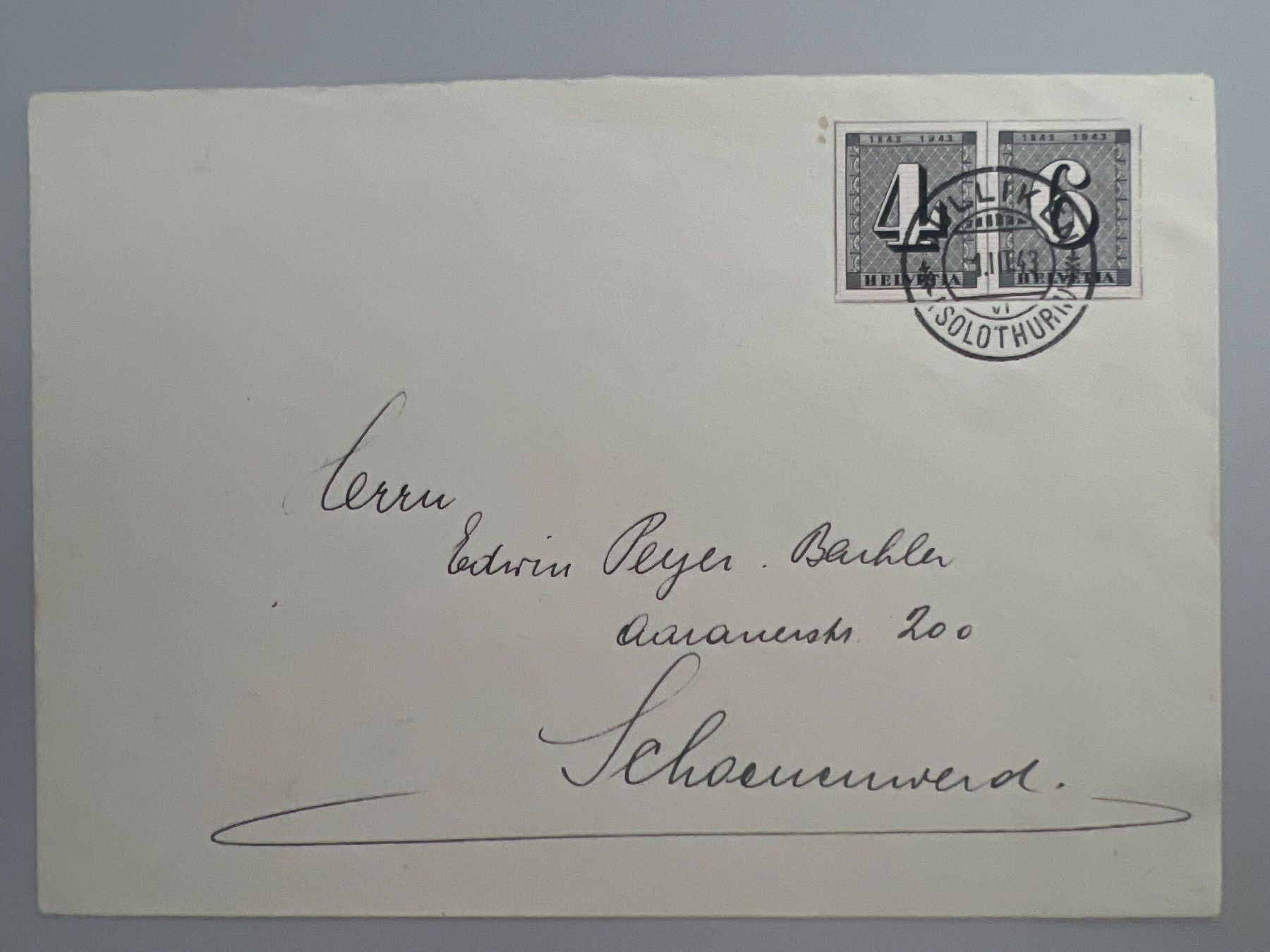 Tutti i francobolli: 1943 Brief mit Blockauss. W12+13 – Usato da Buchrain venduto da wmm