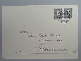 1943 Brief mit Blockauss. W12+13