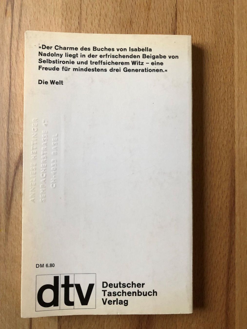 Libri: I. Nadolny: Ein Baum wächst übers Dach – Usato da Basel venduto da sebmac 2