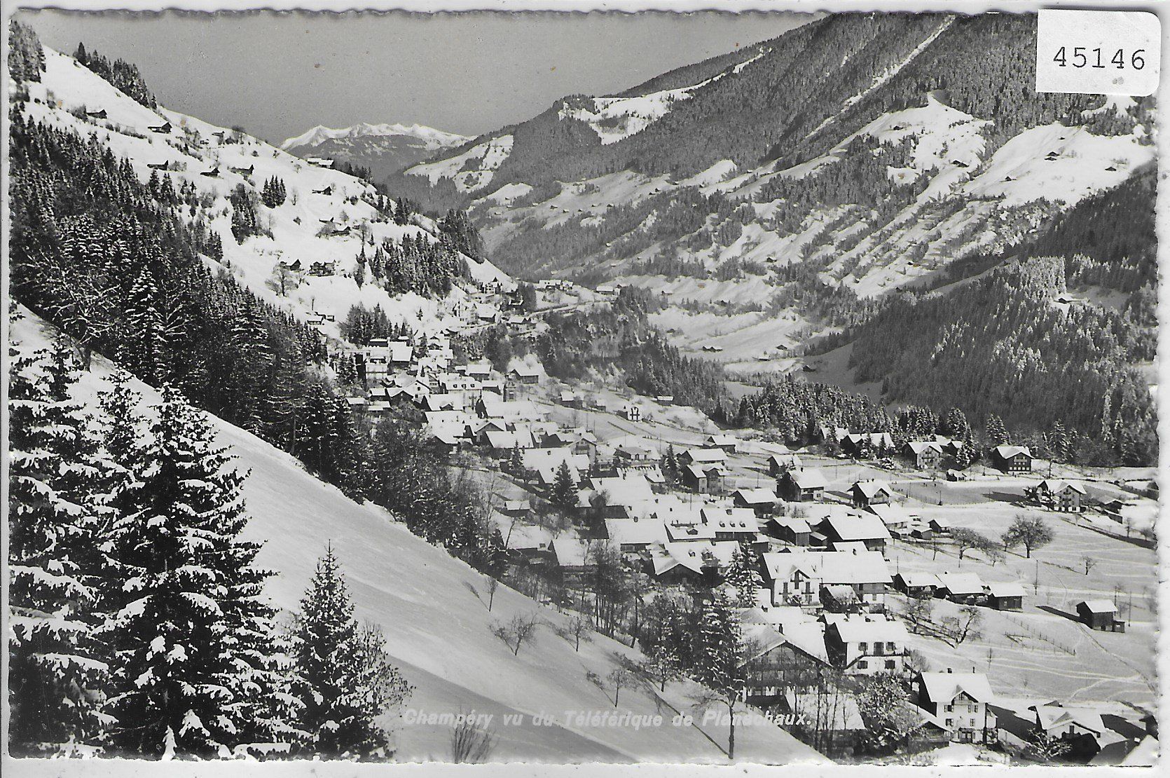 Ansichtskarten: Champery vu de Teleferique de Planachaux – Gebraucht aus Ettingen von Kartenplanet