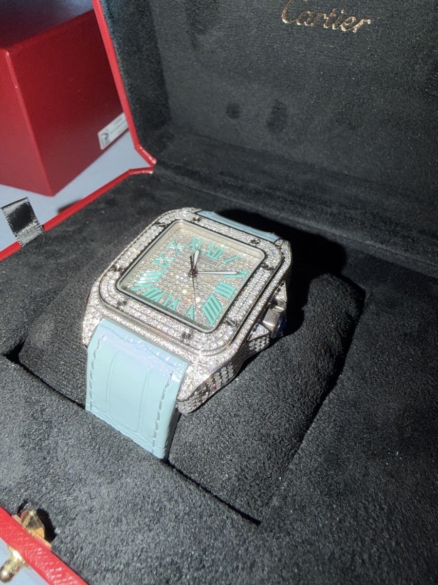 Cartier Montres: Cartier Santos Iced Out – D'occasion à Studen BE par mme_zv2z 1