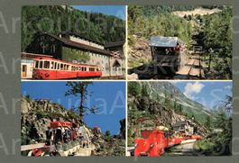 AK color Grand-Emosson VS Train,Barrage,4-Bild- Karte ≈ 1985