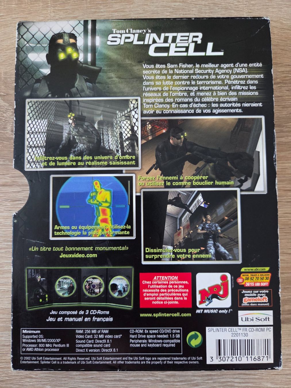 Jeux: Splinter Cell (Multilanguage) (3 CD) - PC – D'occasion à Carouge GE par Gasco 1