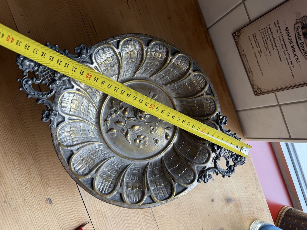 Servierplatten: Dekorative Schale Zinn Jugendstil  – Gebraucht aus Plasselb von SeislerBrocki 3
