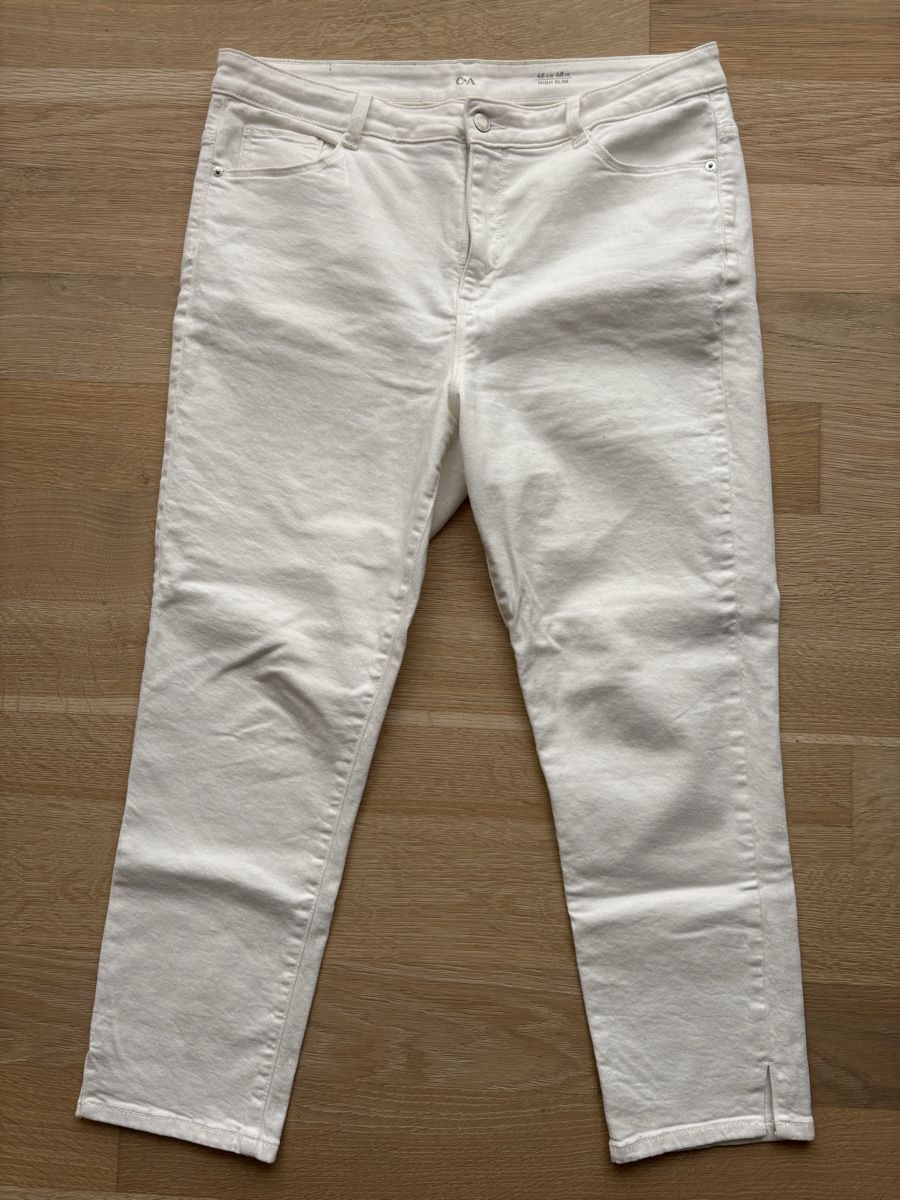 C&A Jeans: Jeans weiss highslim C&A Gr. 46 – Usato da Gwatt (Thun) venduto da Bioethanol01